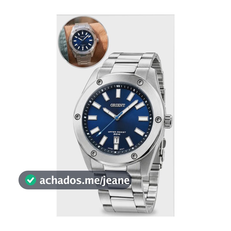 Relógio Orient Masculino Analógico Mbss1464 D1sx Casual Confortável Prata Prova D'água 50M