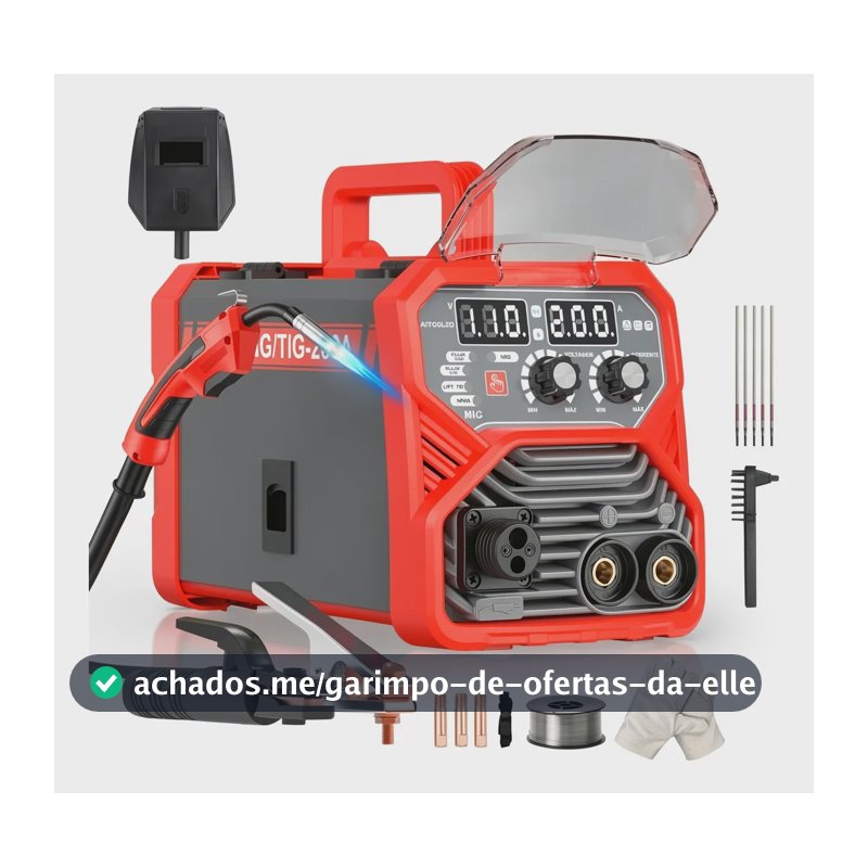 Máquina Solda Sem Gás/gás 5 Em 1 C/tampa Para Led Aitoolzo Vermelho 127/220v