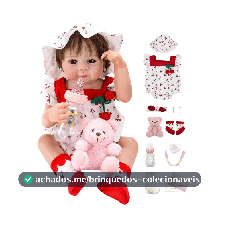 Boneca Bebê Reborn Pintada Realista Menina 48cm De Silicone