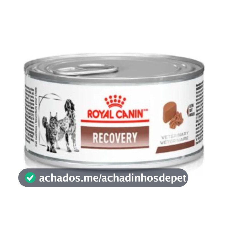 Ração Úmida Royal Canin Lata Veterinary Diet Recovery para Cães e Gatos em Recuperação 195g