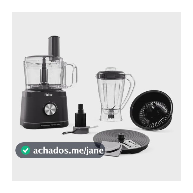 Multiprocessador Philco 5 em 1 1000W com Liquidificador 2,2L Preto PMP11A