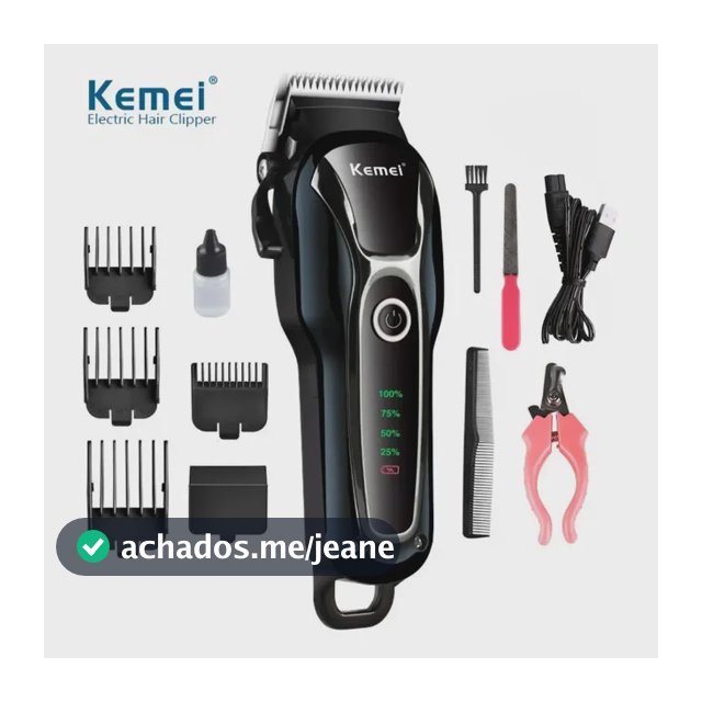 Máquina de Tosa Kemei 1991 Sem Fio 5 W para Cachorros