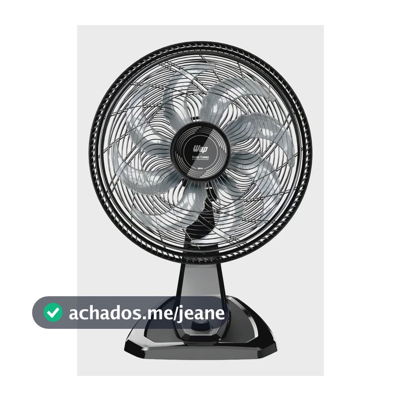 Ventilador Deparede E mesa 180w 50cm 2em1 Wap Flow Turbo Diâmetro 50 Cm Preto Cinza Plástico