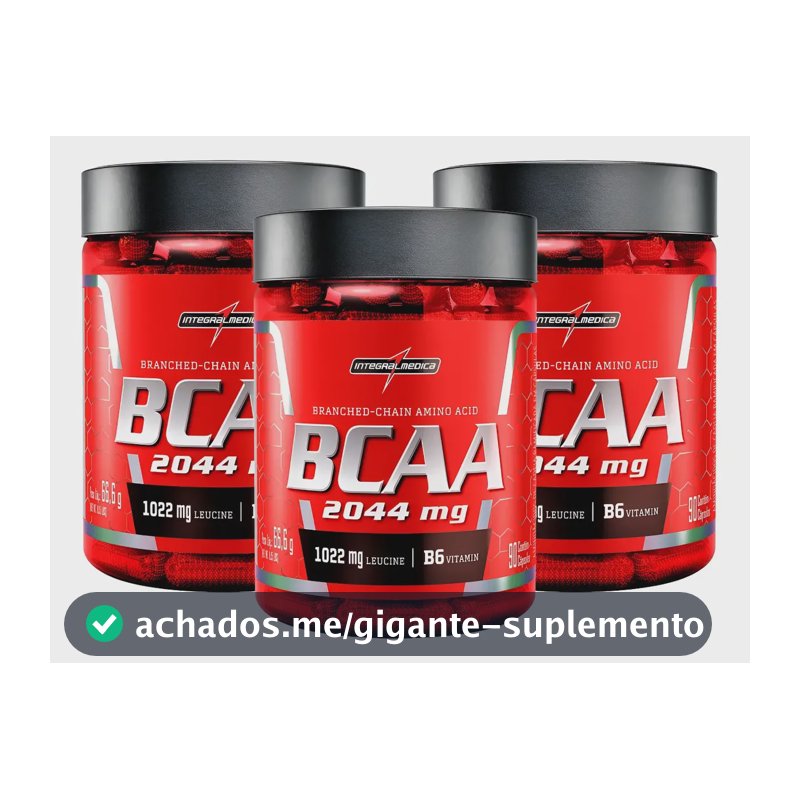 Combo 3x Bcaa 2044mg 270 Cáps - Integral Médica Sem Sabor