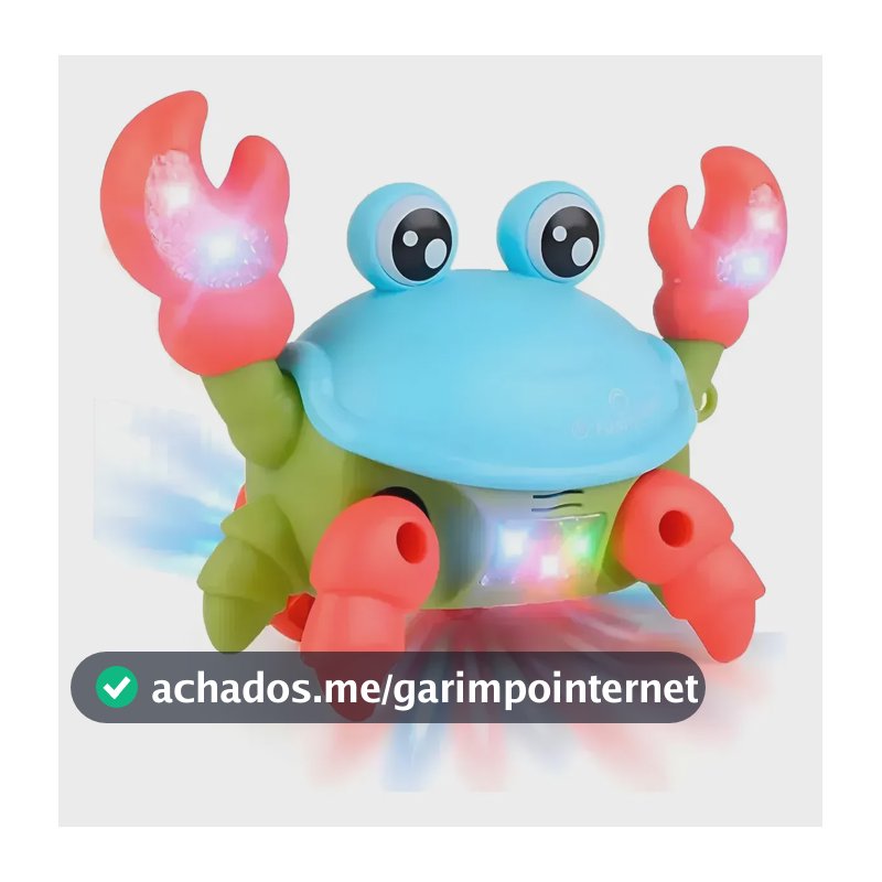 Caranguejo Fujão Bebê Brinquedo Interativo Infantil Musica