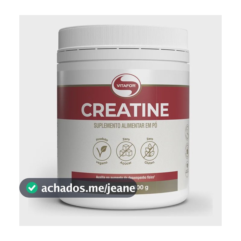 Creatina Monohidratada Sem Sabor 300g Vitafor Sem Sabor