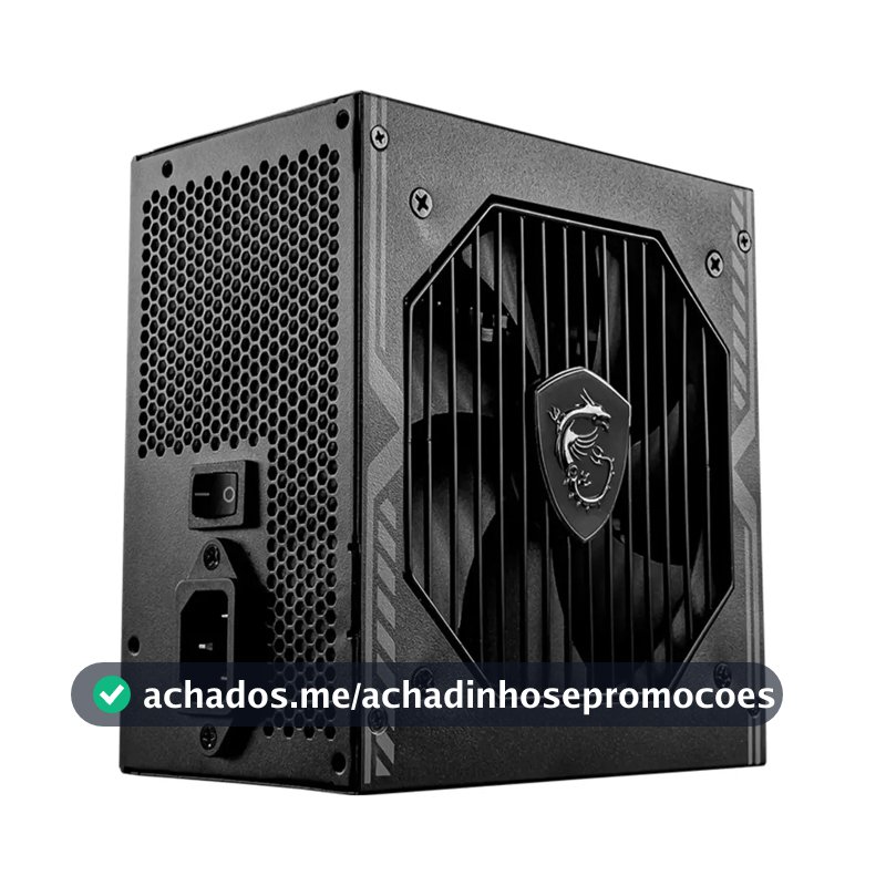 Fonte Msi Mag 650w 80 Plus Bronze Pfc Ativo A650bnl Preto