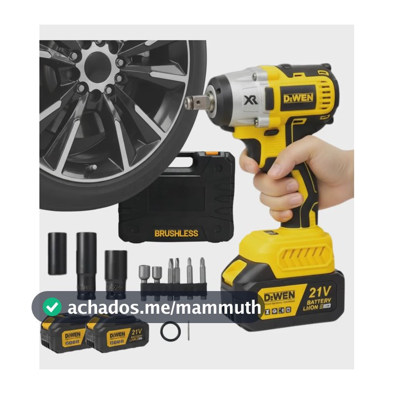 Chave De Impacto A Bateria Profissional 1/2 Motor Brushless 450 Nm 3250 Rpm 02 Baterias Bivolt Parafusadeira E Furadeira Maleta E Acessórios Alta Potência Motor Sem Escovas