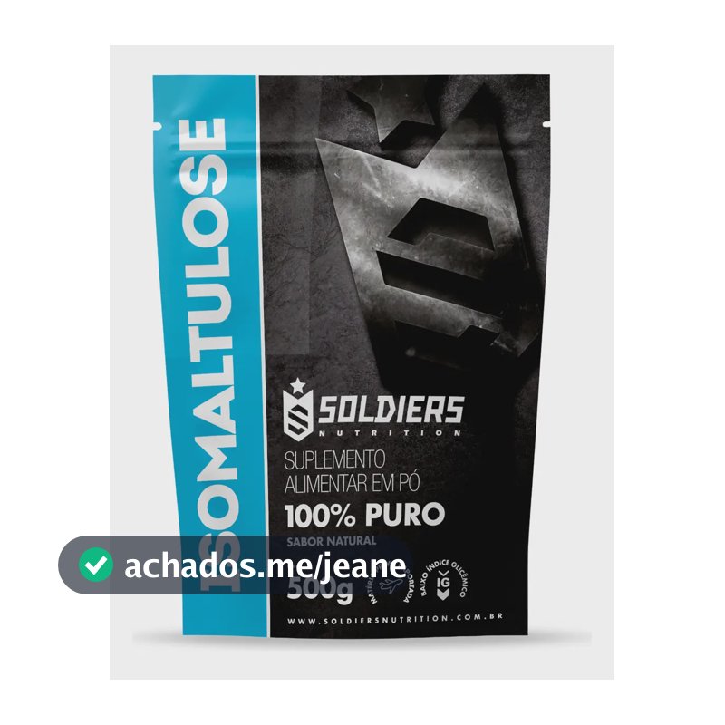 Palatinose Pura 500g Isomaltulose Soldiers Nutrition Carboidrasto Baixo Índice Glicêmico