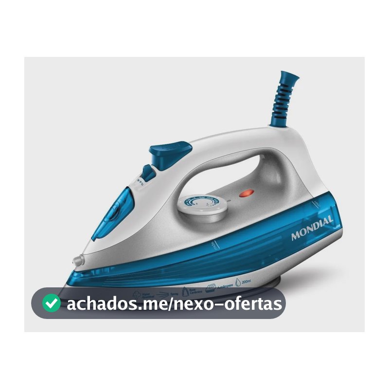 Ferro A Vapor Mondial 1200w FVN-01-BL