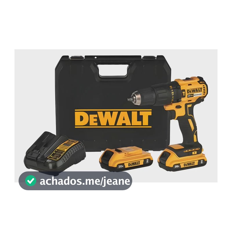 Parafusadeira E Furadeira De Impacto 13mm 20v Dewalt Dcd7781d2 Com 2 Baterias, Carregador E Maleta Amarelo bivolt