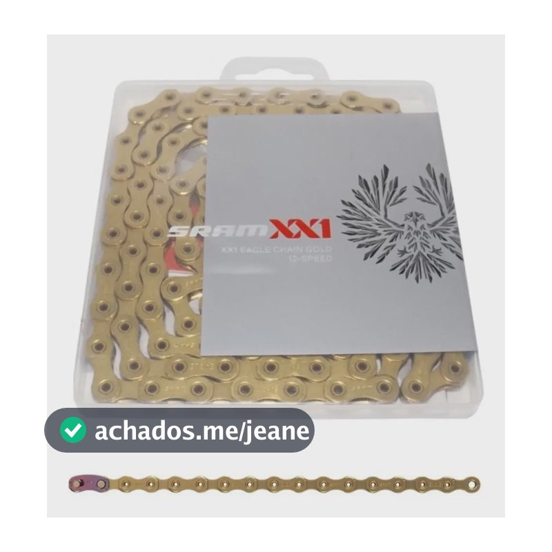 Corrente Sram Pc Xx1 Eagle Dourada 126 links com power link