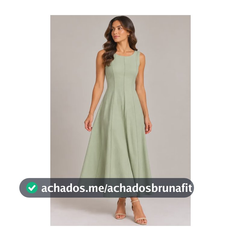 Vestido Feminino Midi Verde M
