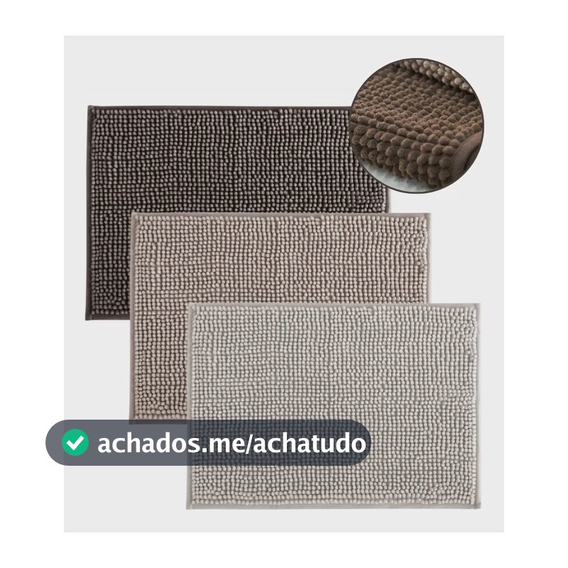 Kit 3 Tapetes De Banheiro Microfibra Bolinha Antiderrepante Cor Sortido