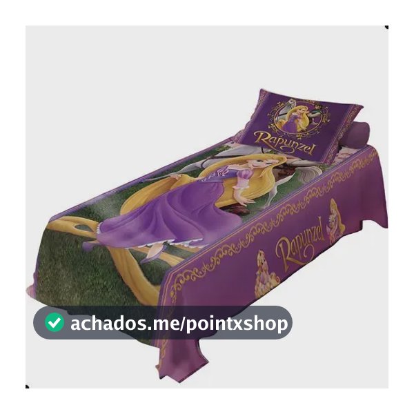 Jogo Lençol + Fronha Temático Infantil Modelos Rapunzel