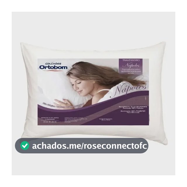 Travesseiro De Cabeça Ortobom Nápoles Inodoro 100% Conforto