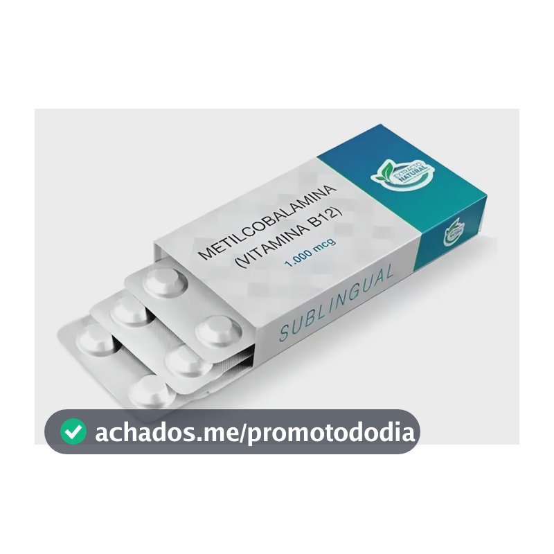 Metilcobalamina Vitamina B12 1.000mcg 120cps Sublingual Suplemento Multi Vitaminico Sabor Framboesa Extracto Natural