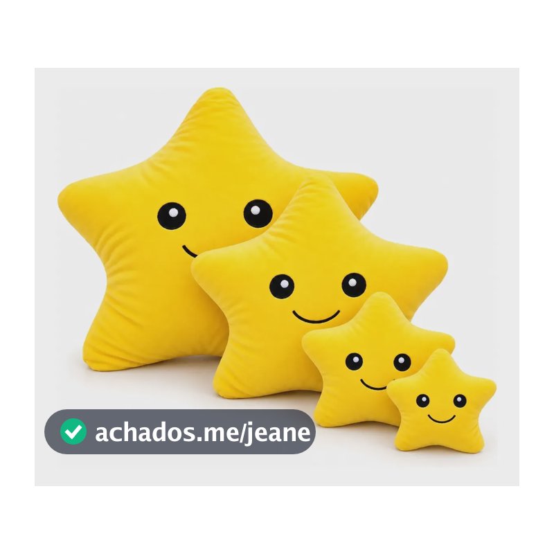 Combo Almofadas Estrela Infantil Macias Para Quarto Infantil Amarelo Estrela