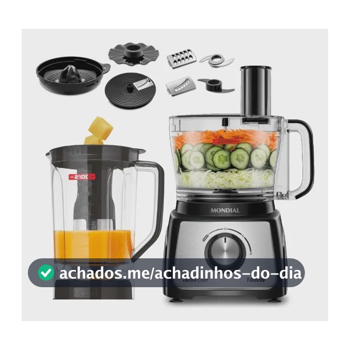 Multiprocessador Turbo Chef 9 em 1 Mondial 1000W MPN-01-BF