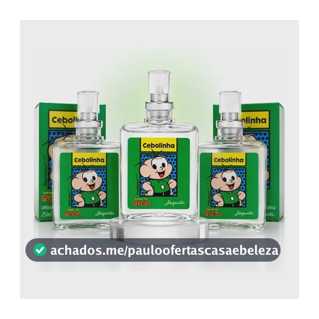 Kit 3 Perfumes Cebolinha Jequiti 25ml Infantil Turma da Mônica Colônia Masculina Kit Presente Original