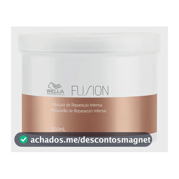 Máscara Wella Fusion Reconstrutora 500ml Cabelo Forte e Revitalizado