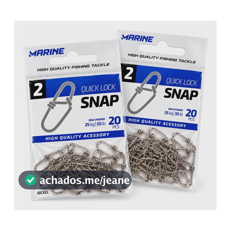 Kit Snap Pesca Marine Sports N°2 Engate Rapido Reforçado