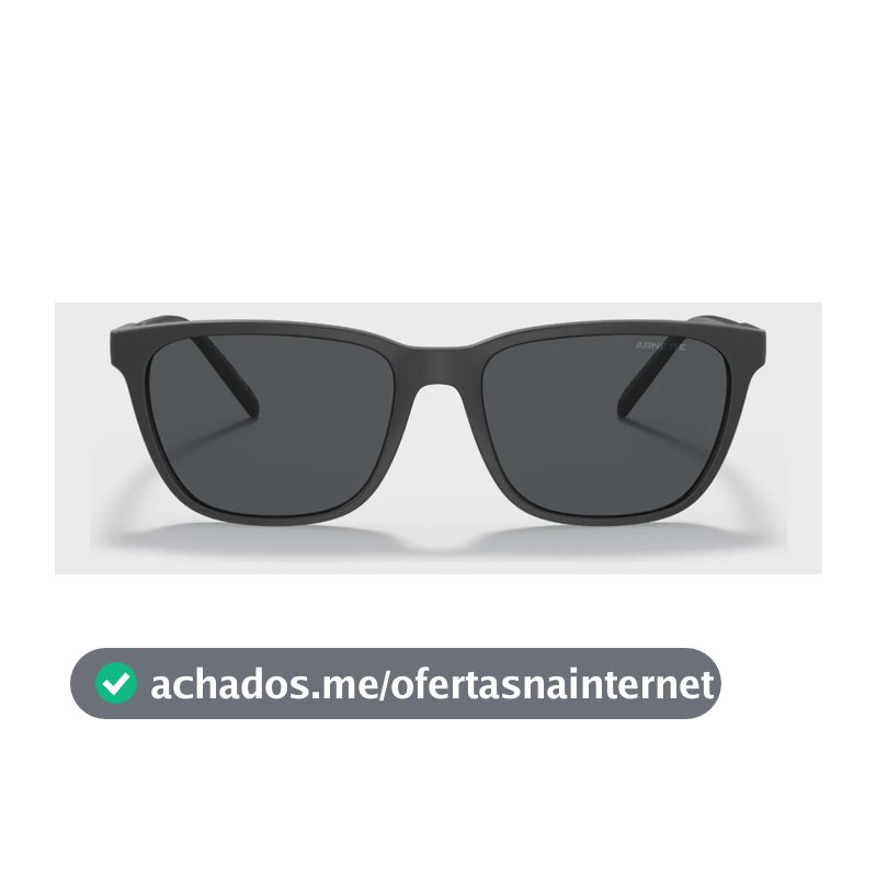 Oculos De Sol Unissex An4291 Preto Tamanho 57 Arnette Cinza-escuro Preto Fosco Preto