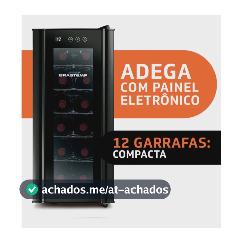 Adega De Vinhos Brastemp Para 12 Garrafas Com Painel Touch BZC12BE Preto