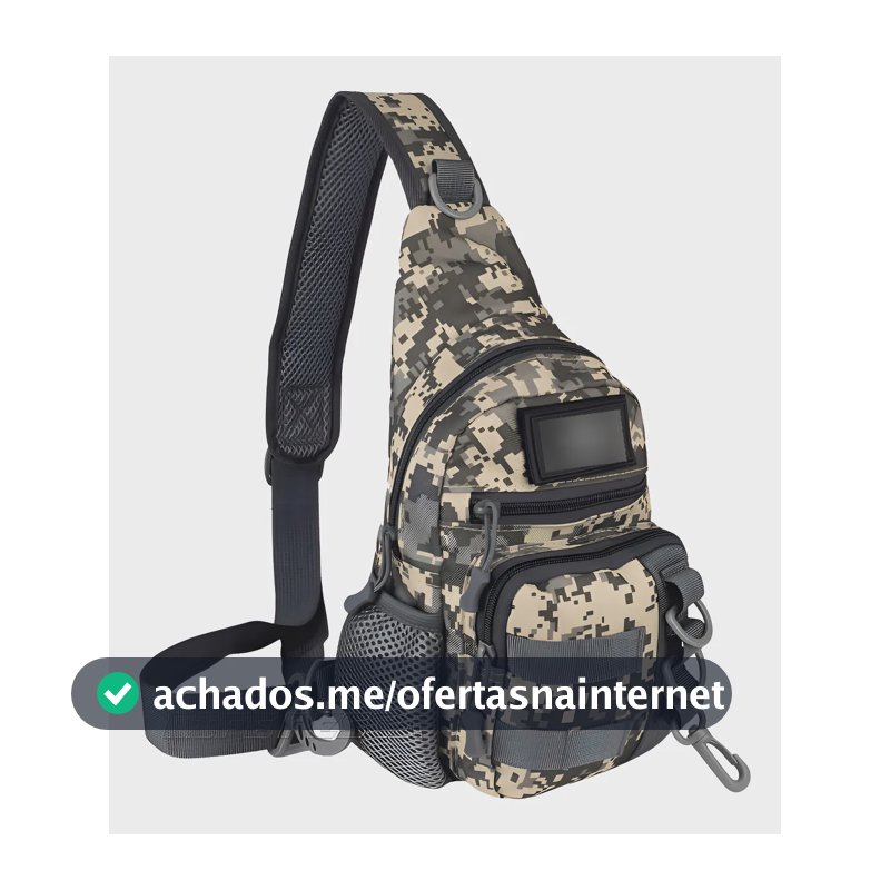 Bolsa Tática Pochete Pesca Camuflada Multiuso Alça Ajustável