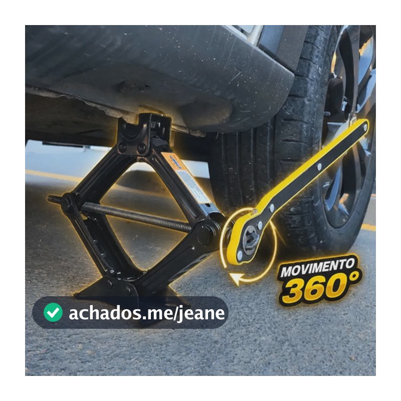Macaco Mecânico Sanfona 1500kg Com Chave Catraca