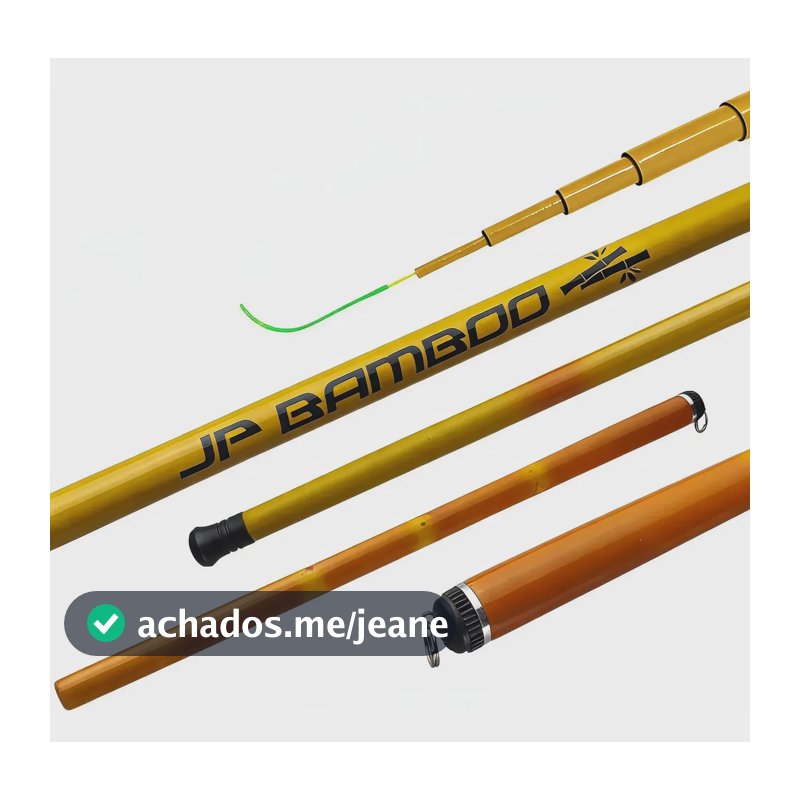 Vara De Pesca Telescópica Jp Bamboo 5-10lb Leve Jau Pesca Amarelo / 1,80m