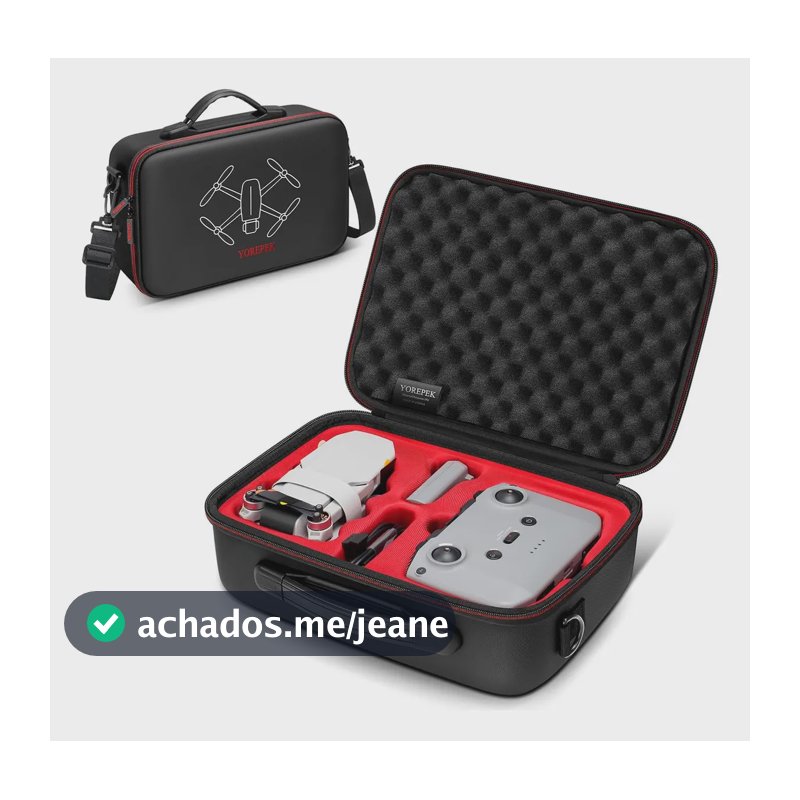 Bolsa De Transporte Rígida Para Drone Dji Mini 4k/mini2/mini 2 Se, Estojo Portátil E Leve À Prova Dágua E De Impacto Preto