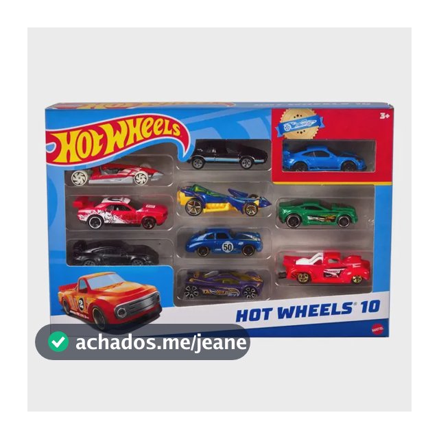 Hot Wheels Diecast Pacote Surpresa 10 Carros