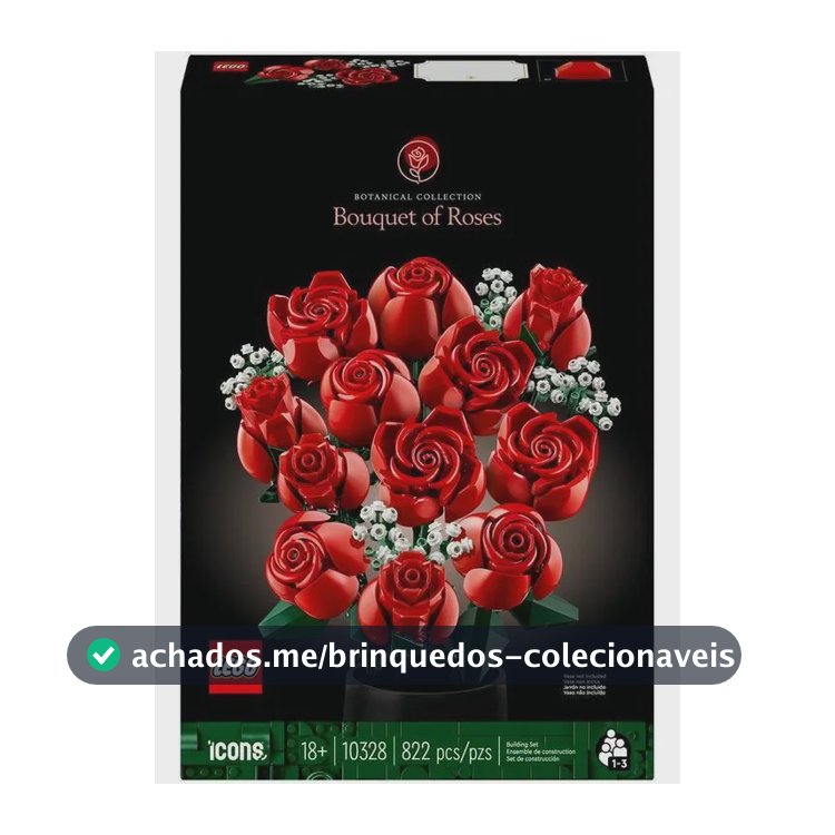 Lego Icons Buquê De Rosas 10328 822 Peças  822