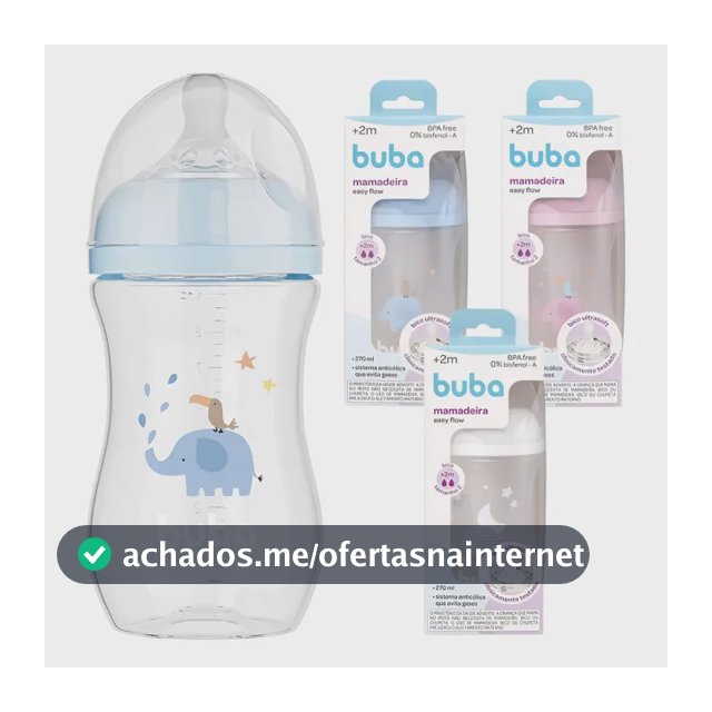 Mamadeira Easy Flow 270ml Fluxo Tam 2 +2meses Ultrasoft Buba