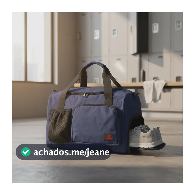 Bolsa Encaixe Mala Academia Viagem Saco Porta Tenis Roupa Cor Azul-marinho