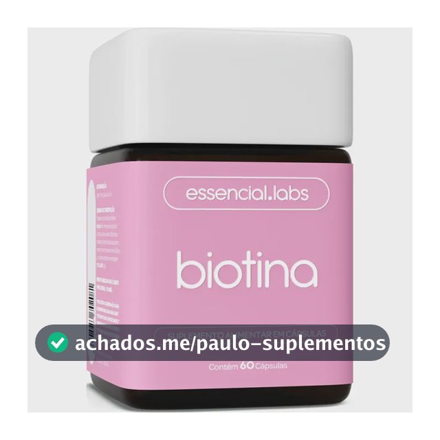 BIOTINA 45mcg - Fórmula Avançada para os Cabelos, Pele e Unhas - 60 doses