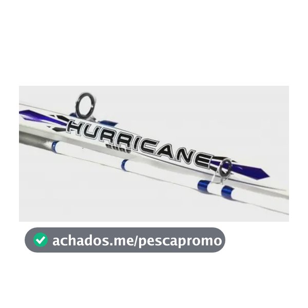 Vara Molinete Rapala Hurricane 390h (3,90m) 3 Partes Tubular Branco