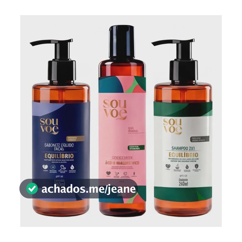Kit Equilíbrio Shampoo 2x1+ Condicionador + Sabonete Facial