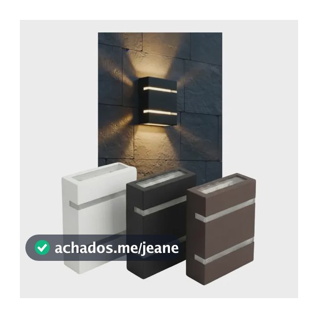 Kit 05 Luminária Arandela Parede Muro 2 Facho 2 Friso Bivolt
