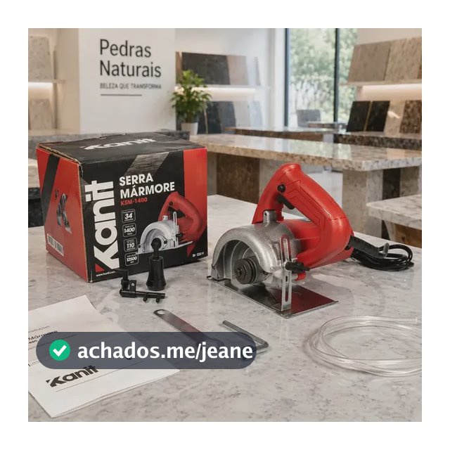 Serra Mármore Kanit Para Corte Concreto 1400w Com Acessórios