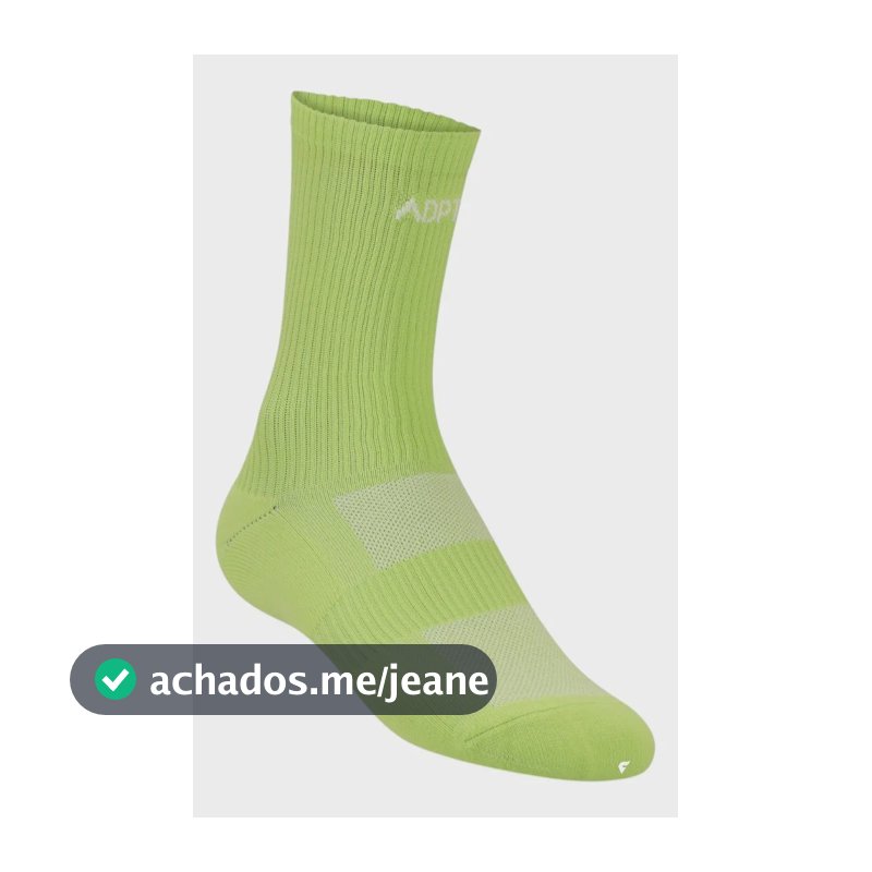Meia Olympikus Corre 4 Masculina Verde Orvalho E Arenito Logo 39-44