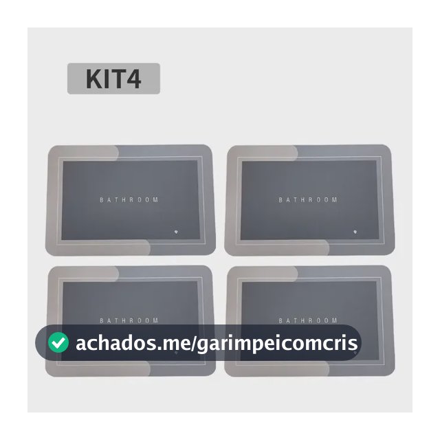Kit4 Tapetes Para Banheiro Tapete Mágico Ultra  Para Absorçã