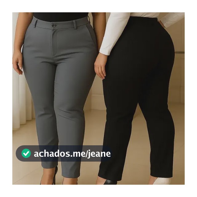 Calça Alfaiataria Plus Size Feminina Social Premium Cos Alto