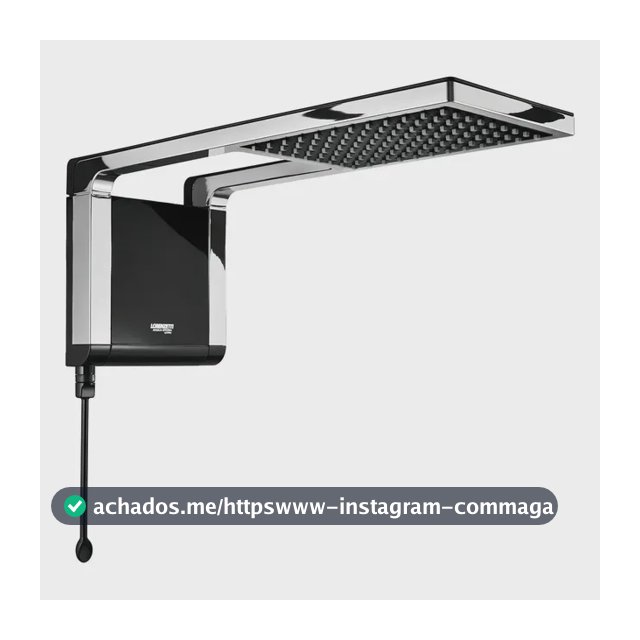 Chuveiro Eletrônico Lorenzetti 7800W Acqua Storm Ultra Preto/cromado